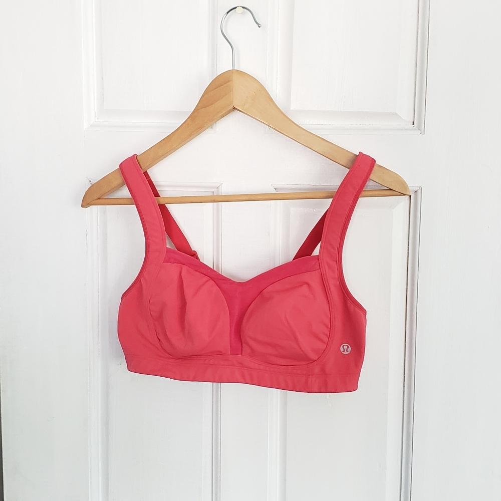 Lululemon Athletica Ta Ta Tamer Bra 36C Coral Pink
